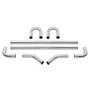 Exhaust Kit, 8 Pieces, DIY Universal Galvanized Steel Exhaust Kit with Slip-Fit Joint & Large Exhaust Tube, Rust-Proof Exhaust P