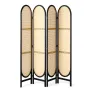 4 Panel Room Divider Hand-Woven Rattan Foldende