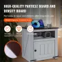 Farmhouse End Table Square Night Stand med USB -porte og