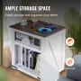 Farmhouse End Table Square Night Stand med USB -porte og