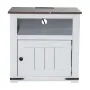 Farmhouse End Table Square Night Stand med USB -porte og