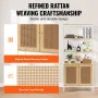 Rattan boghylde stige hylde med 2 døre rektangel