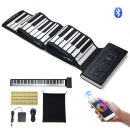 88 Key Roll Up Piano Portable Hand Roll 128 Rhythms Tones Rechargeable