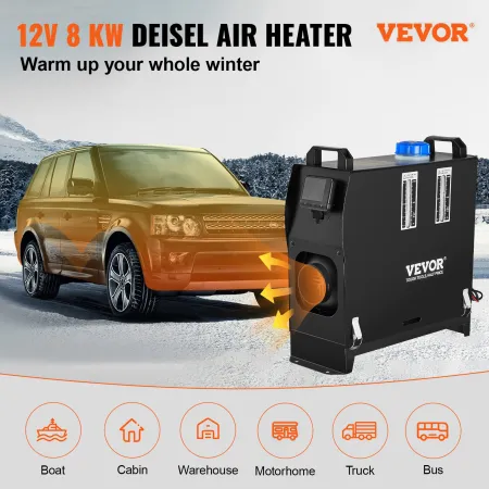 8 kW dieselluftvarmer, dieselparkeringsvarmer, alt sammen i en