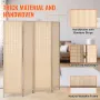 4 Panel Room Divider, Bamboo Hand-Woven Folding Privacy Screens with Hinges, Portable Partition Room Dividers & Freestanding Wal
