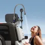 Roof Rack Water Tank, 4 Gal, Multi-Dispensing Outdoor Tank with 2 Splash-Guard Panels & T-slot, High-Capacity Aluminum Tank with