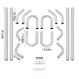 Exhaust Kit, 16pcs, DIY Universal Stainless Steel Exhaust Kit with Slip-Fit Joint & Large Exhaust Tube, Rust-Proof Exhaust Pipe 