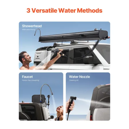 8 gal tagstativ vandtank bærbar vandtank med sprøjt-vagtpanel