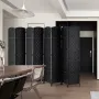 8 Panel Room Divider, Hand-Woven Folding Privacy Screens with Hinges, Portable and Freestanding Partition Room Dividers and Wall