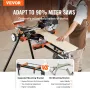 Miter Saw Stand, 550lbs Load Capacity Steel Collapsible Stand for Miter Saw with One-piece Mounting Brackets Clamps, Adjustable 