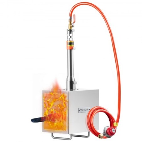 Portable Propane Forge 1 Burner Farrier Forge 2600â„‰ Knife Metal Square