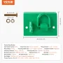 5/16" Tractor Bucket Hook with Tie Down Ring, Grade 70 Forged Steel 2 Pack Bolt-On Grab Hook with Back Plate Compatible for Trac