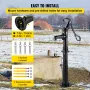 Håndvandspumpe m/ stativ, 15,7 x 9,4 x 53,1 tommer kande pumpe