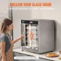 Hot Box Food Warmer, 5-Tier Concession Warmer with Water Tray, 5 Pans, Glass Double-door and Adjustable Shelves, Stainless Steel