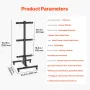 Weight Plate Rack, Vertical Weight Plate Tree for 2-Inch Weight Plates, Standard Weight Plate Tree with Wheels, 1000 lbs Load Ca