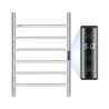 6-Bar Towel Warmer Rack Wall Mounted Heated Towel Rack for Bathroom Silver