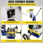 Woodworking Mortise Machine, 373 W(1/2 HP) 1400RPM Powermatic Mortiser, With Movable Work Bench Benchtop Mortising Machine, For 
