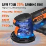 Tilfældig orbital slibemaskine 6 '' Dual-action Sander 10 pcs