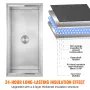 36 "X18" X14 "Drop in is Chest Ice Cooler Ice Bin Rustfrit stål