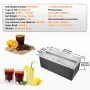 Drop in Ice Chest, 36"L x 18"W x 14"H Stainless Steel Ice Cooler, Commercial Ice Bin with Sliding Cover, 40.9 qt Outdoor Kitchen