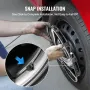Wheel Rim Cover Hubcaps, 15 in Diameter, Sturdy & Durable Scratch-Resistant Hubcap with Snap & Valve Nozzle Hole, ABS & PC Hubca