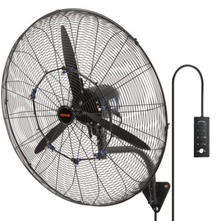 Oscillerende vægmist ventilator metal 74,9 cm 3 hastigheder