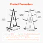 Weight Plate Rack, A Frame Weight Plate Tree for 1-Inch Weight Plates, Standard Weight Plate Tree, 500 lbs Load Capacity Weight 