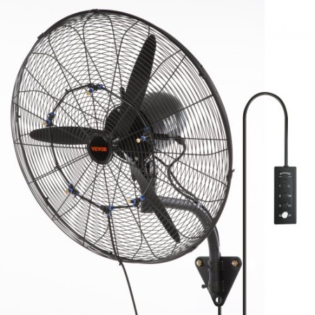 24 "Oscillerende væg Mist Fan Metal 3 Speed ​​115W