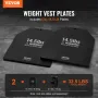 Vægtvestplader til styrketræning, der kører træning 2x14,5 lb
