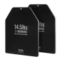 Weight Vest Plates, 14.5 LB Pairs, Premium Steel Weighted plates, Contoured Ergonomic Fit – WODs, Additional Weight for Weight V