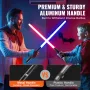 Light Sword, 38" Light up Sword with 12 RGB Colors, FX Sound and Realistic Handle, Rechargeable Light Up Sword Toy for Adults an