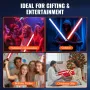 Lightsaber 2 Pack 7 RGB -farver Genopladelig duellerende lys