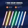 Lightsaber 2 Pack 7 RGB -farver Genopladelig duellerende lys