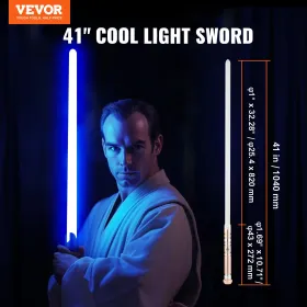 Lightsaber 12 RGB Colors 41" Mute Sound Rechargeable Dueling Light Saber