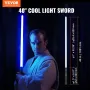 Light Sword, 40" Light up Sword with 12 RGB Colors, Mute Mode and Realistic Handle, Rechargeable Light Up Sword Toy for Adults a