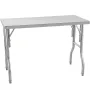 Commercial Worktable Workstation 121.9x61 cm Folding Commercial Prep Table, Heavy-duty Stainless Steel Folding Table with 299.8 