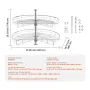 31.5" Kidney Shaped Chrome Corner Organizer, 360° Rotatble Kitchen Base Cabinet Blind Corner, 2 Tier Height Adjustable Storage R