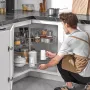 31 "2 -lags nyreformet krom hjørnearrangør Lazy Susan Cabinet