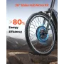 1000W Electric Bike Conversion Kit, 48V 420rpm 26" Front Wheel E-Bike Hub Motor Kit with Upgraded Speed Controller, Throttle Gri