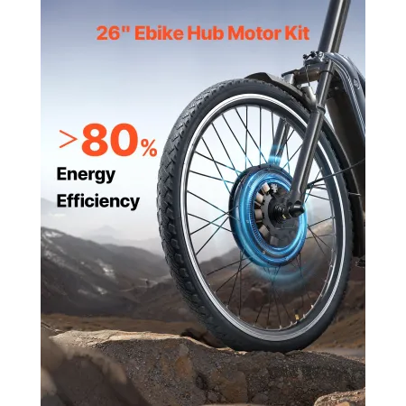 1000W Electric Bike Conversion Kit 48V 26 "Forhjul