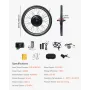 1000W Electric Bike Conversion Kit, 48V 420rpm 26" Front Wheel E-Bike Hub Motor Kit with Upgraded Speed Controller, Throttle Gri