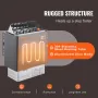 Sauna Heater, 6KW Electric Sauna Stove, 400V 3N Portable Indoor/Outdoor Sauna Heater with 3h Timer, Digital Controller for 5-9 m