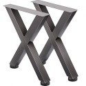 Metal Table Legs 28.4 x 23.6 Inch Original Color Table Legs Premium steel table legs with X-frame style Steel Bench Legs