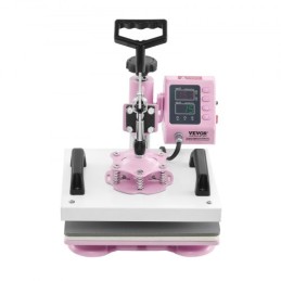 Heat Press Machine 12x10in Heat Transfer Machine for T-Shirts Press Pink