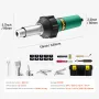 Hot Air Plastic Welder 1600W PVC TPO Vinyl Heat Gun Torch & 11