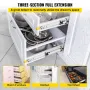 Heavy Duty Drawer Slides 2PCS Drawer Slides 61 cm Locking Drawer Slides 113.4 kg Capacity Heavy Duty Slides Three Section Full E