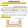 Heavy Duty skuffe Slides 2pcs skuffe Slides 24 "Låseskuffe