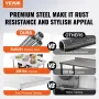 Commercial Worktable Workstation 121.9x61 cm Folding Commercial Prep Table, Heavy-duty Stainless Steel Folding Table with 350.2 