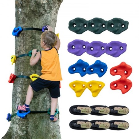 Ninja Tree Climbing Kit 12 Træklatring holder 6 ratchet stropper udendørs