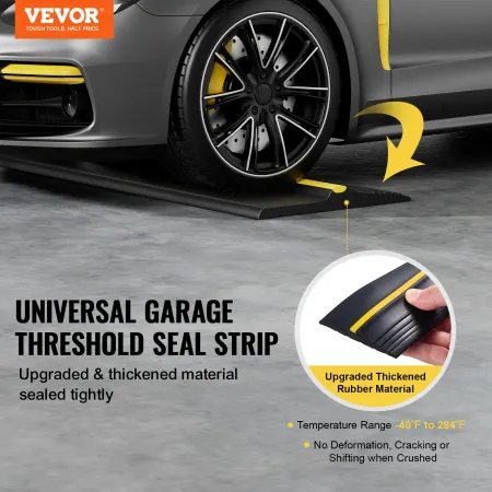 Garageporttætningsliste 6,5 m universel bund vandtæt PVC